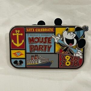Disney Cruise Line Pin #137814 - Let's Celebrate! Mouse Party - 90th Limited
